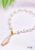 Boho Necklace, White Peal Sea Shell